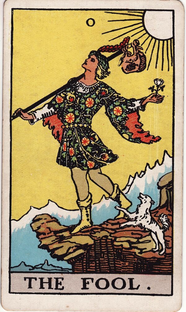 Karta Tarota Głupiec — ilustracja symboliczna