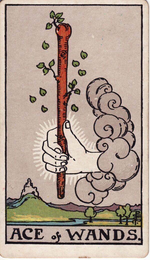 Karta Tarota As Buław — ilustracja symboliczna